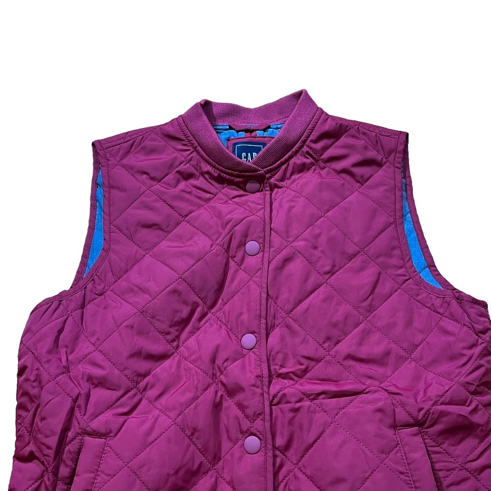 Gap Vest Women’s Small Burgundy Button Down - Picture 3 of 11